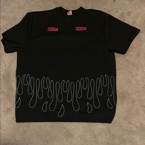 Icecream Black Tee with Drip Design